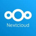Nextcloud logo. Nextcloud is een open source cloudserver die draait onder Linux.