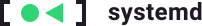 SystemD logo. SystemD is bij de meeste Linux versies de standaard manier om services te beheren.