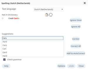 Woordenboeken zijn nu wel aanwezig.
