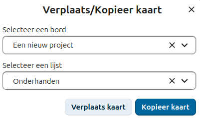 Verplaatsen of kopiëren van een Deck kaart.
